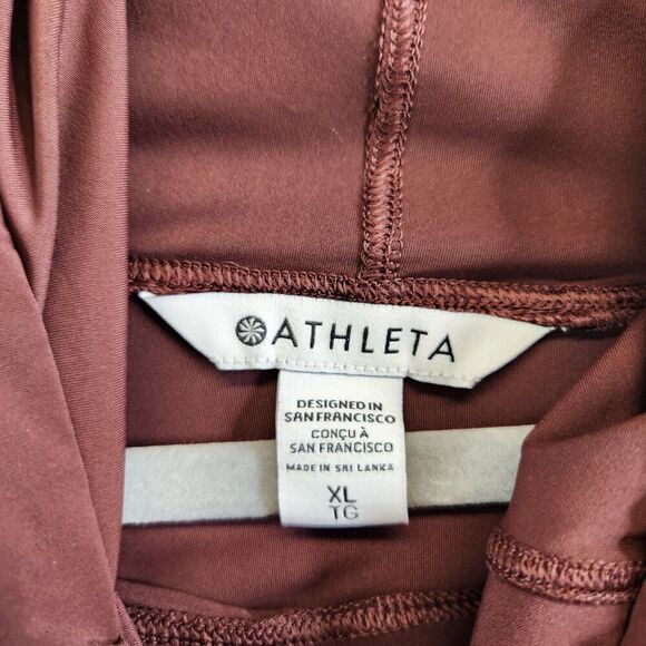 Athleta Top Womens XL Brown Ultimate Gaiter Running Cycling Bike Trail Riding - Picture 14 of 16